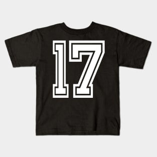 Numbers 17 for a sports team, group, or community Kids T-Shirt